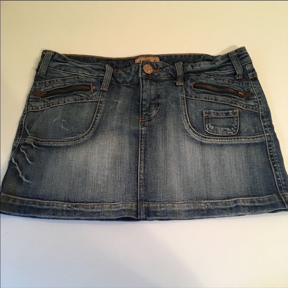 See Thru Soul denim mini skirt